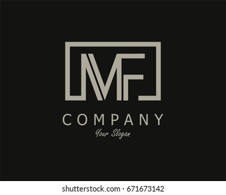 Initial Letter Mf Logo Design Template Stock Vector (Royalty Free ...