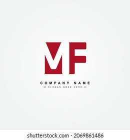 Initial Letter MF Logo - Minimal Business Style Logo