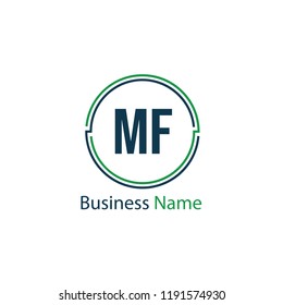 Initial Letter MF Logo Template Design