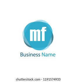 Initial Letter MF Logo Template Design