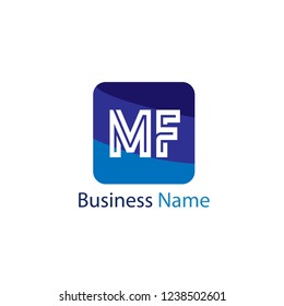 Initial Letter MF Logo Template Design