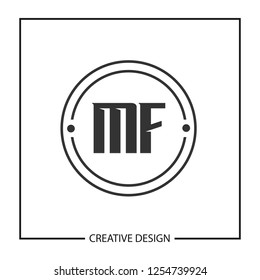 Initial Letter MF Logo Template Design