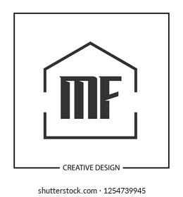 Initial Letter MF Logo Template Design