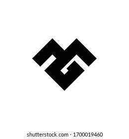 Initial Letter MG Design Logo