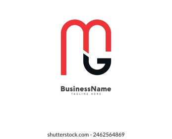 Initial letter mg or gm logo icon design vector