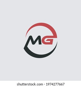 Initial Letter MG Logo Design Vector .