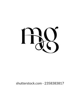 Letra inicial mg logo diseño creativo símbolo moderno monograma