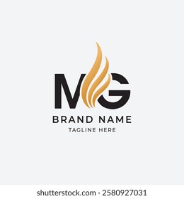 Initial Letter MG logo design vector illustration. Letter MG icon. Usable for business and binance Logos, Isolated on white background