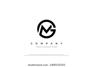 Initial Letter MG Logo or GM Monogram Logo Design Vector
