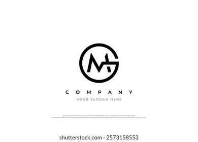 Initial Letter MG Logo or GM Logo Design