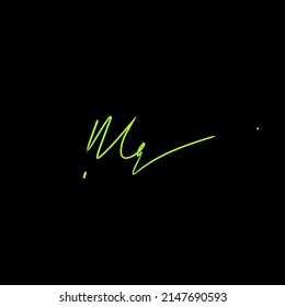 Initial Letter Mg Logo - Handwritten Signature Logo