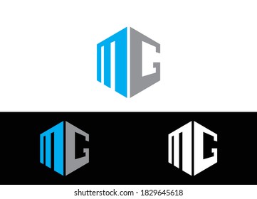 Letra inicial MG Logotipo o vector de diseño de iconos