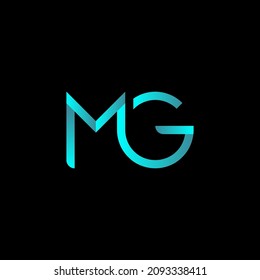 initial letter MG logo vector	

