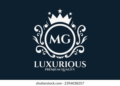 Initial Letter MG Royal Luxury Logo Vorlage in Vektorgrafik für luxuriöse Vektorgrafik.