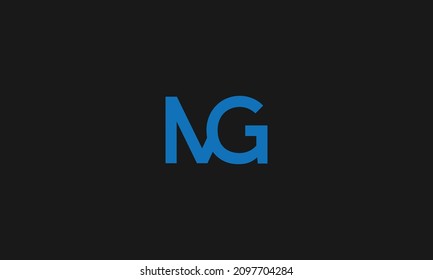 Initial letter MG uppercase modern logo design template elements. Vector