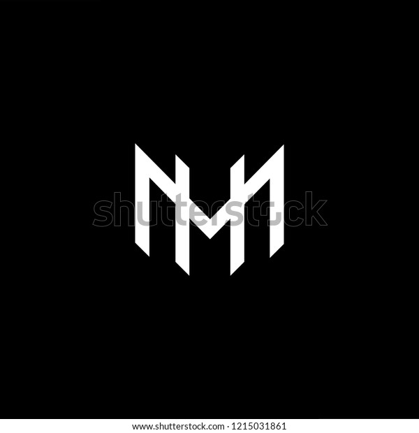 Initial Letter Mh Hm Minimalist Art Stock Vector (Royalty Free) 1215031861