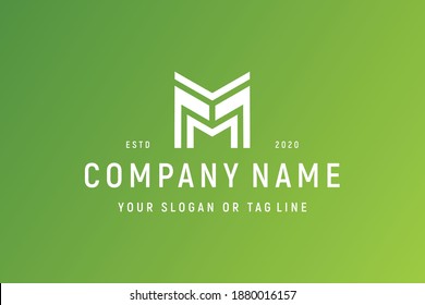 vector de diseño del logotipo MH de la letra inicial	
