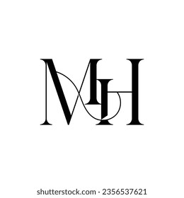 Initial letter MH logo design creative modern symbol icon monogram