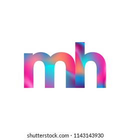 Initial Letter MH Logo Lowercase colorful design, Modern and Simple Logo Design.
