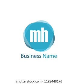 Initial Letter MH Logo Template Design