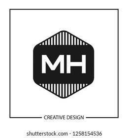 Initial Letter MH Logo Template Design