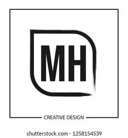 Initial Letter MH Logo Template Design