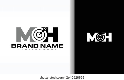 initial letter MH target logo