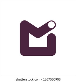 Initial letter mi or im logo design template