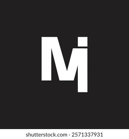 Initial letter MI or IM minimalist logo design art lines with modern vector template, perfect for branding company identity.