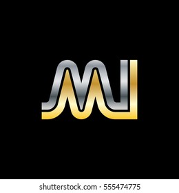 Initial Letter MI Linked Design Logo