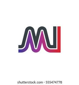 Initial Letter MI Linked Design Logo