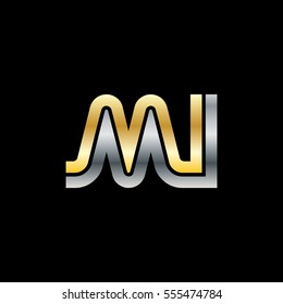 Initial Letter MI Linked Design Logo