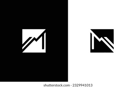 Initial letter mi logo or im logo vector design template