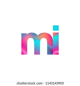 Initial Letter MI Logo Lowercase colorful design, Modern and Simple Logo Design.
