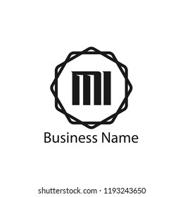 Initial Letter MI Logo Template Design