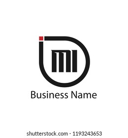 Initial Letter MI Logo Template Design