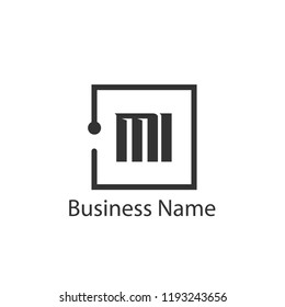 Initial Letter MI Logo Template Design