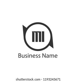 Initial Letter MI Logo Template Design