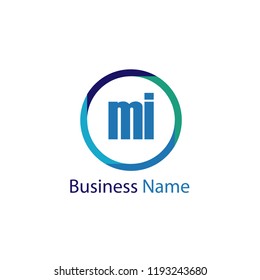 Initial Letter MI Logo Template Design