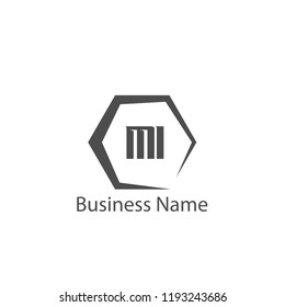 Initial Letter MI Logo Template Design