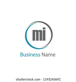 Initial Letter MI Logo Template Design