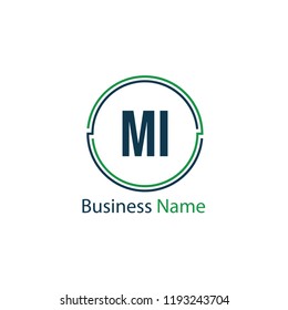 Initial Letter MI Logo Template Design