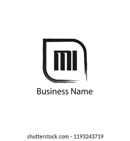 Initial Letter MI Logo Template Design