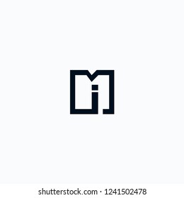 Initial Letter MI Logo Template