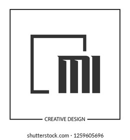 Initial Letter MI Logo Template Design