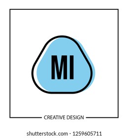 Initial Letter MI Logo Template Design