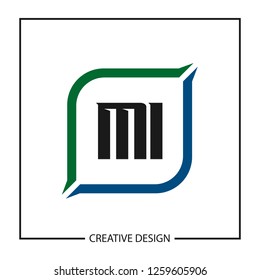 Initial Letter MI Logo Template Design