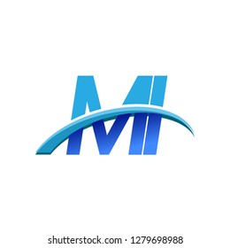 Initial Letter Mi Logotype Company Name Stock Vector (Royalty Free ...