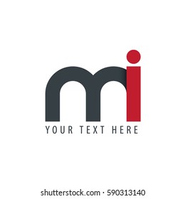 Initial Letter MI Rounded Lowercase Logo