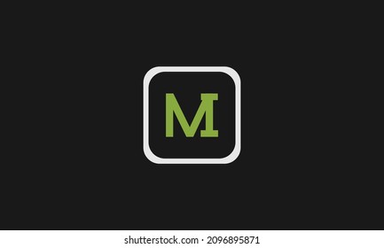 Initial letter MI uppercase modern logo design template elements. Vector
